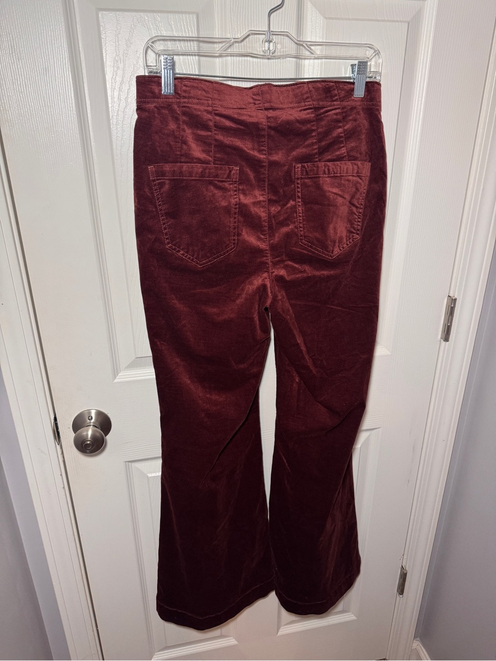 Pilcro Pull-On Mid-Rise Retro Flare Velvet Jeans - Picture 9 of 14